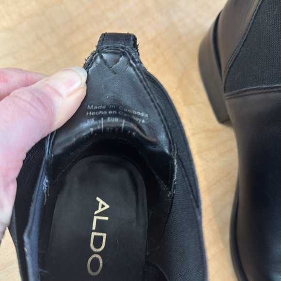 Black Aldo ankle boots size 7 - Picture 5 of 8